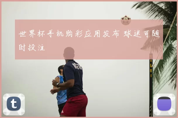 世界杯手机购彩应用发布 球迷可随时投注