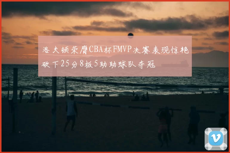 洛夫顿荣膺CBA杯FMVP决赛表现惊艳砍下25分8板5助助球队夺冠