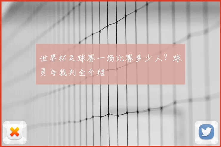 世界杯足球赛一场比赛多少人？球员与裁判全介绍